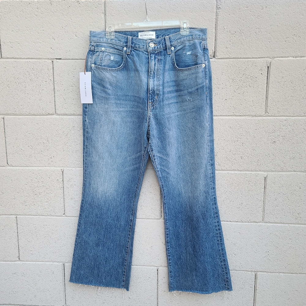 SLVRLAKE | Frankie High Rise Crop Flare Jeans in Better Days NEW Size 32